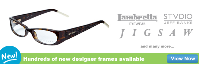 Hundreds of designer frames available!