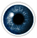 Blue coloured contact lenses