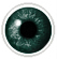 Green coloured contact lenses