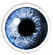 Blue coloured contact lenses
