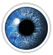 Blue coloured contact lenses